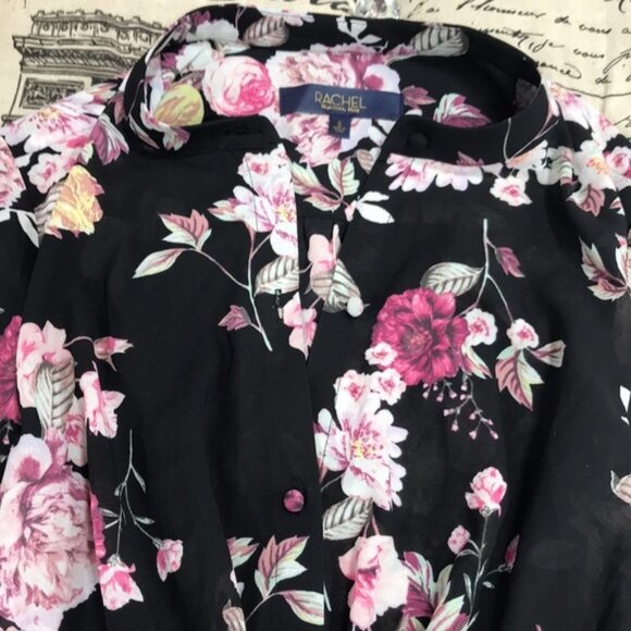 Rachel Roy Ally Floral-Print Belted ShirtdrESS - Picture 6 of 9